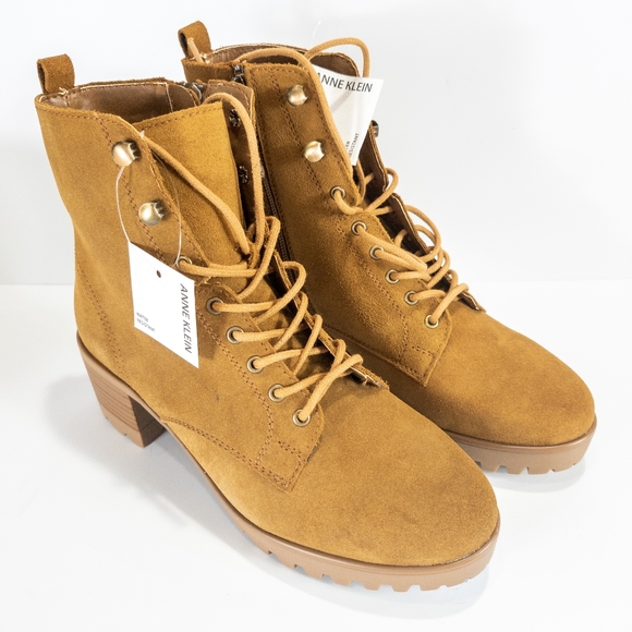 Anne Klein Abott Combat Boots Cognac -8.5 - Picture 9 of 13
